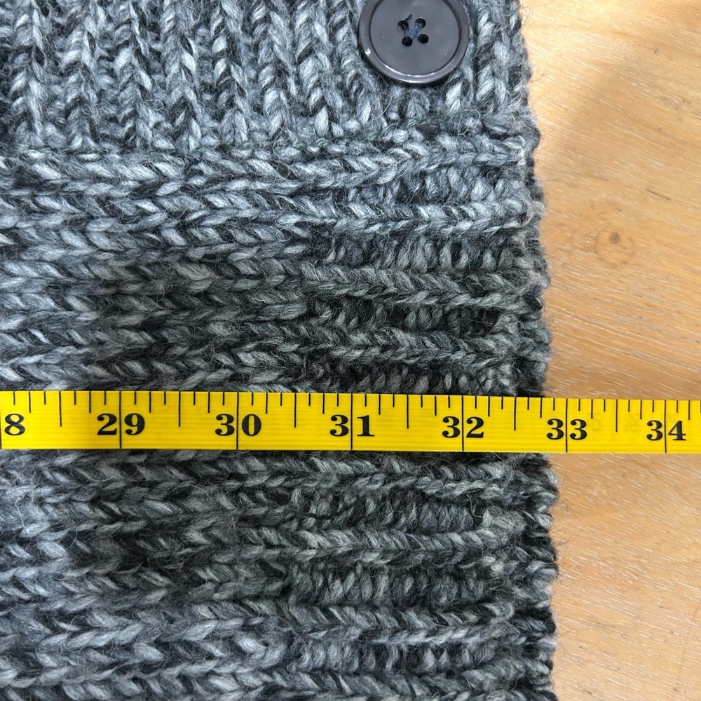 Talbots‎ Chunky Knit Cardigan Sweater Womens XL Gray Wool Blend Fisherman Winter - Picture 8 of 8